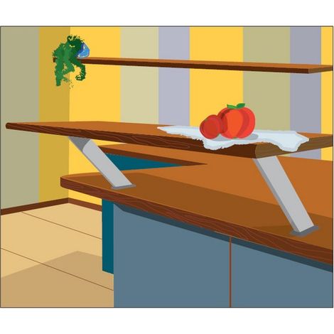 Support déporté – finition aluminium – plateau 140 x 50 mm – support pour établi – fixation sur plan de travail – Manart (1/3)