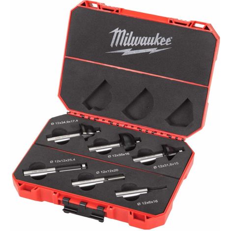 Fräsersatz milwaukee 12 7 mm Hartmetall 6 Stück (1/2)
