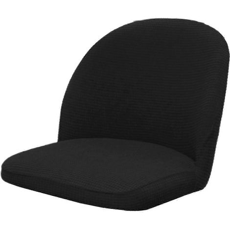 Housse de table sans accoudoirs en polyester, housse arrière amovible et lavable en forme de demi-cercle, pour meubles-Black (1/5)