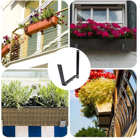 Support de Bac à Fleurs pour Balustrades de Balcon