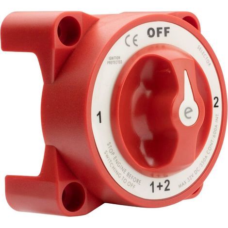 Interrupteur d'Isolateur de de Batterie Dual Battery Isolator Marine Switch 4 Positions Max 350A 32V pour voitures Bateaux Véhicules Étanche Anti-inflammation (1/5)