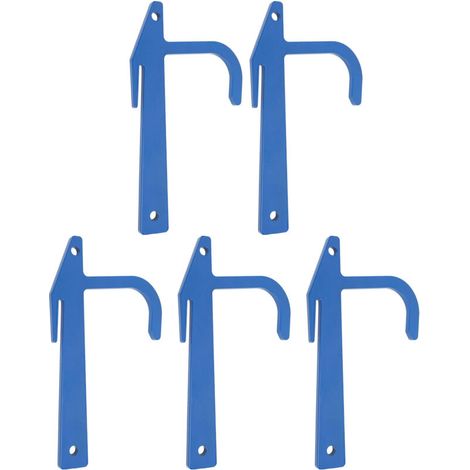 Tendeur de clôture métallique 5 pièces - Support de tension pour grillage soudé - Outil de pose de treillis métallique sur rail supérieur - Acier robuste - 16,5x9,3cm - Réutilisable et fiable (1/5)