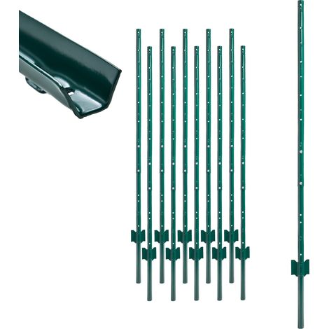 TRUTZHOLM 10x U-Profil Zaunpfosten 152 cm Stahl pulverbeschichtet (1/5)