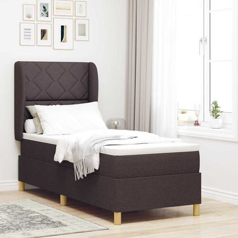 Boxspringbett mit Kissen Dunkelbraun 200 x 80 cm Stoff vidaXL (1/5)