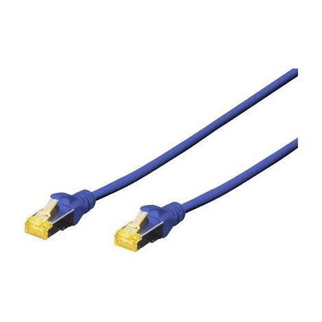 Digitus DK-1644-A-0025/B RJ45 Câble réseau, câble patch CAT 6a S/FTP 0.25 m bleu sans halogène, tors (1/3)