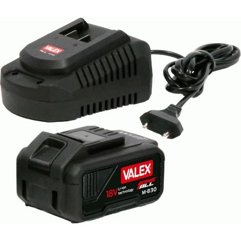 Kit set batteria 18v 3,0 ah e caricabatteria 17a valex one all 1997559