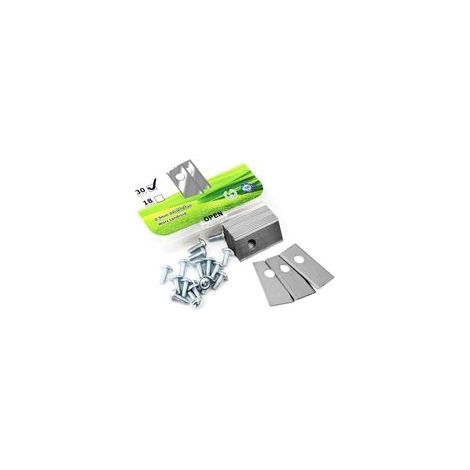Set di 30 lame per robot tagliaerba, lame di ricambio in acciaio inox e titanio con viti, accessori per tosaerba robot da giardino, compatibili con Worx Landxcape Einhell (1/4)