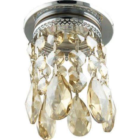 Spot encastré rond chromé cristal or MR16 50W SK-64