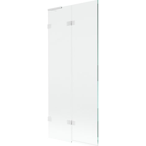 Mexen Lunar L mampara de bañera de 2 hojas izquierda 80 x 150 cm, transparente, blanco - 897L-080-100-20-00-L (1/5)