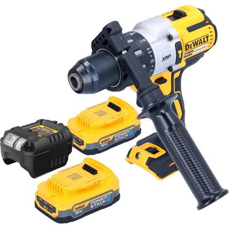 Trapano a percussione a batteria DeWalt DCD 996 E2 18 V 95 Nm senza spazzole + 2x batteria Powerstack 1,7 Ah + caricabatterie (1/5)