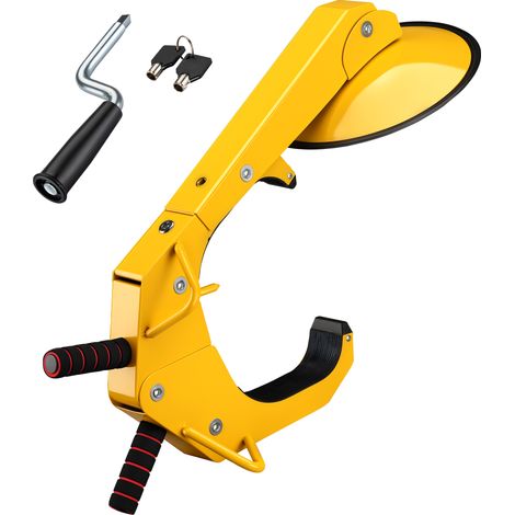 Xpotool – Sabot de roue antidémarrage pour jantes 10-18 pouces – Acier et aluminium – 2 clés incluses – Bloque roue antivol remorque et caravane (1/5)
