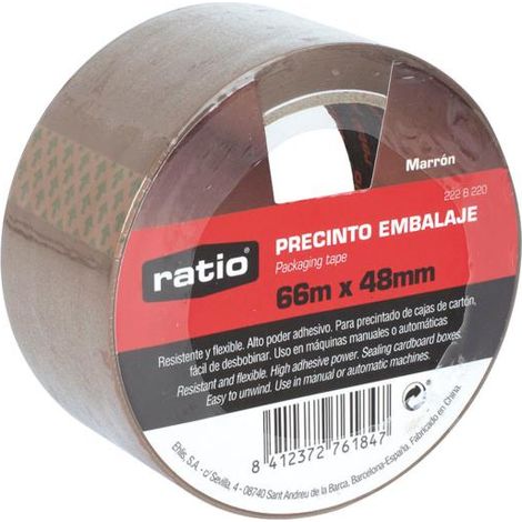 PACK 2 Rollos Precinto embalaje marrón -