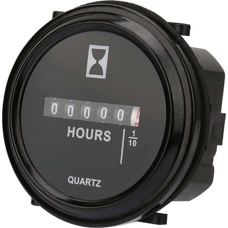 Compteur horaire à quartz 6-80 V AC/DC 99 999,9 heures pour moteur/générateur (1/5)
