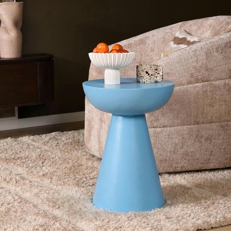 Bout de canapé design bleu 42 cm DUOMO (1/5)