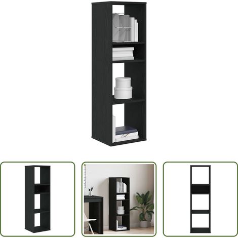 vidaXL Étagère décorative - Bibliothèque noir 34x31x112 cm bois d'ingénierie (1/5)