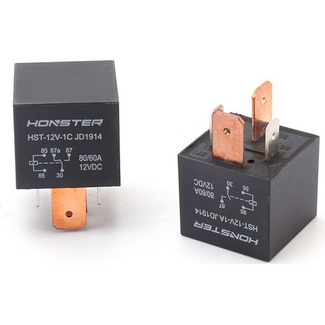 Relay for electric vehicles, 80 A, backlit, 4/5 pins, 12 V, normally open, DC converter type, 80 A – 12 V, 5 pins, 25 mA--DTEKGAZ