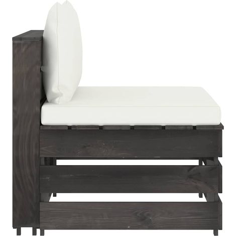 Maison Exclusive - Modulares Mittelsofa mit Kissen Grau Imprägnie (1/5)
