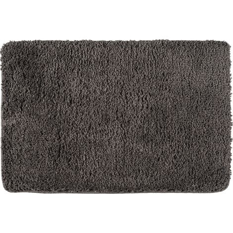 WENKO Badteppich Belize Mouse Grey, 60 x 90 cm, Mikrofaser, Grau, Polyester grau (1/5)