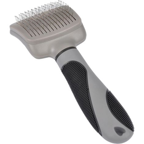 Brosse de Toilettage "Manche Ergonomique" 19cm Gris (1/4)