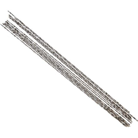 12pcs Scroll Saw Blades with Spiral Teeth, Carbon Steel Wire Saw Blades for Metal, Wood, Plastic, Woodworking (4) (1/5)