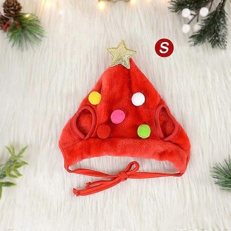 Chapeau de Noël pour chien et chat, vêtements pour animaux, bavoirs, bonnet pour chiot, accessoires de déguisement, décoration de Noël, cadeau de Nouvel An, bandana, bonnet rouge - Taille (1/5)