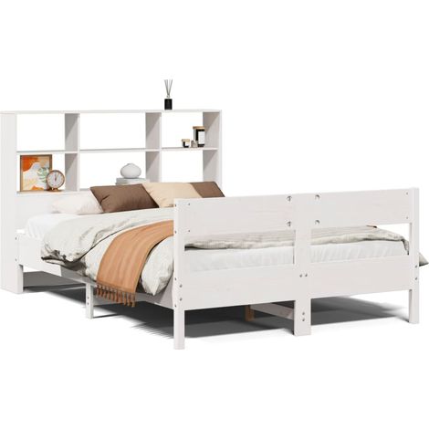 Maison Exclusive - Letto Libreria senza Materasso Bianco 140x200 cm Legno di Pino