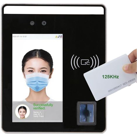 Machine de pointage pour les employés des petites Système de contrôle d'accès de carte RFID de reconnaissance biométrique d'empreinte digitale de lumière Visible de ZK SpeedFace-H5L et de présence de (1/5)
