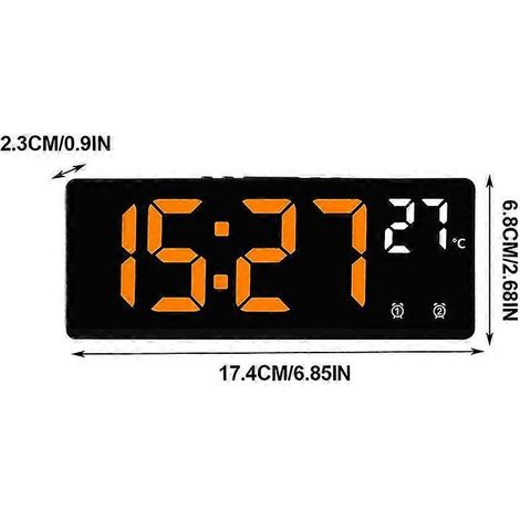 Réveil/montre numérique à commande vocale, accessoire de bureau idéal pour les résidences étudiantes, les hôtels et comme cadeau d'anniversaire pour adultes et enfants. Se pose sur une étagère ou un b (1/5)