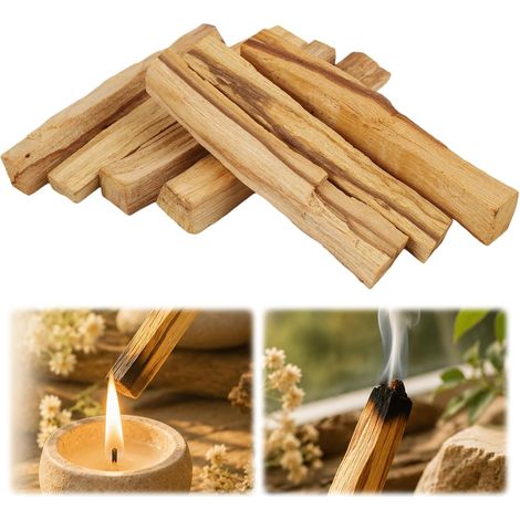 100% Natural Palo Santo Sticks from Peru – Incense for Purification and Home Protection, Authentic Bursera Graveolens Wood, No Chemical Additives, Ideal for Meditation, Relaxation, and a Serene Atmosp (1/5)