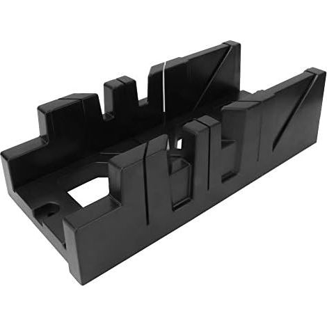 Caja de plástico para sierra ingletadora, regla multifunción para carpintería, 0/45/90 grados (811 negra (mediana))
