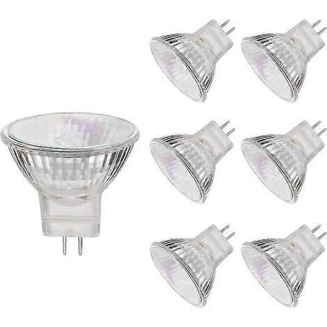 Ampoules halogènes MR11, 12 V 10 W, culot GU4, blanc chaud, lot de 6 (1/4)