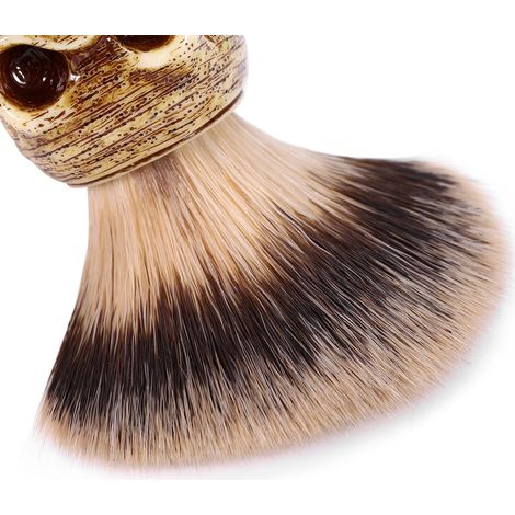 Totenkopfförmige Bartbürste für Barbiere und Herrenfriseur (1/5)