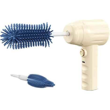 Brosse électrique pour biberon avec poignée rotative en silicone, outil de nettoyage efficace pour la maison et les voyages