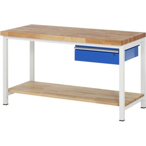 Établi Rau modèle 8001 avec tablette LxPxH 1500x700x840mm (1/5)