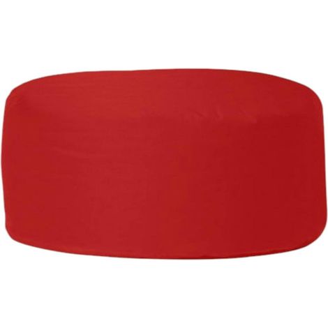 Pouf extérieur imperméable rouge - forme ronde ARTA (1/2)