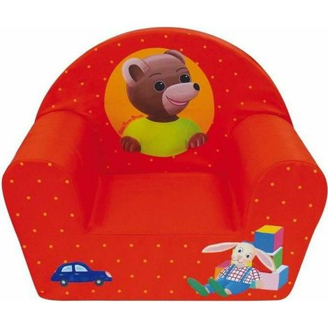 fun-house Clubfauteuil Rot mit Petit Ours Brun für Kinder