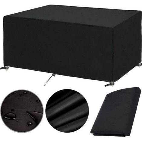 420D Garden Furniture Cover 200x100x75cm Protection Tarpaulin Garden Table Outdoor Furniture Waterproof Windproof Anti-UV Cold Resistant Furniture Cover Oxford Fabric (1/5)