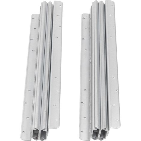 1 paire de glissières sous-montage argent 120 kg charge coulisse rail inférieur 1000-1900 mm (1/5)
