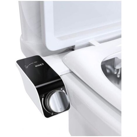 QORVA-bidet pour siège de toilette, eau pour siège de toilette, lavage avant et arrière avec double buses auto-nettoyantes et contrôle de pression réglable