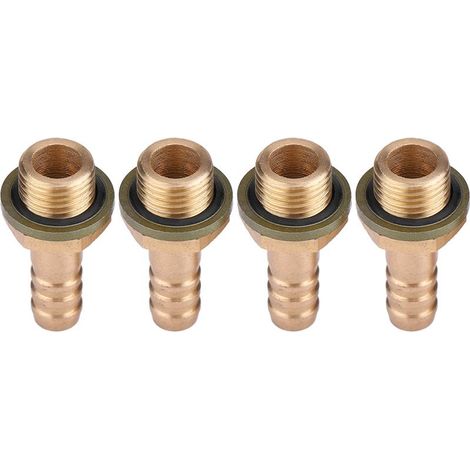 GARRYFIZH 4 adaptateurs à vis creuse M8 pour système de refroidissement d'huile de moto, M121,25 mm (1/5)