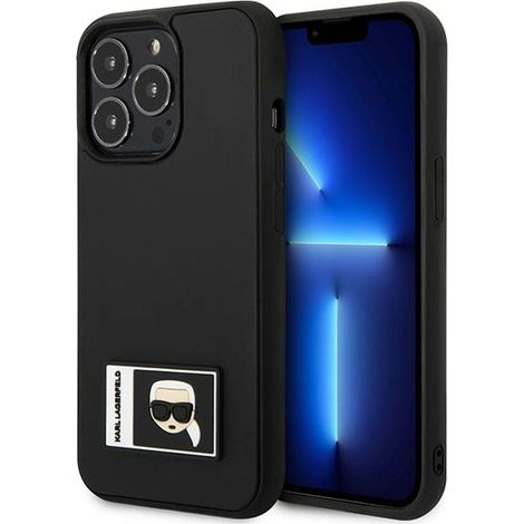 Karl Lagerfeld KLHCP13L3DKPK iPhone 13 Pro / 13 6.1 negro/negro estuche rígido Ikonik Patch (1/5)