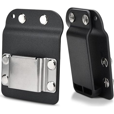 Lot de 2 supports de perceuse, clip de ceinture à outils pour perceuse jusqu'à 5,1 cm, clip de ceinture de perceuse à réponse rapide