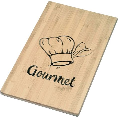 Planche à découper en bambou à inscription "Gourmet" - Marron - L 50 x l 28 cm - Livraison gratuite (1/2)