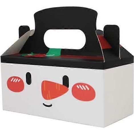 Boîte à bonbons de Noël, boîte cadeau de Noël, boîte en tissu de Noël, boîte à biscuits et gâteaux (bonhomme de neige) (1/5)