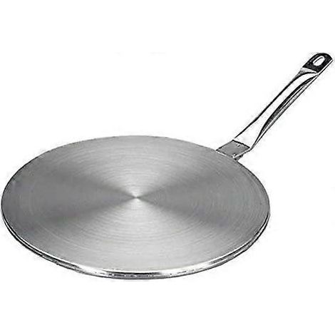 Plaque adaptatrice à induction en acier inoxydable, diffuseur de chaleur de fabrication espagnole conçu pour une répartition uniforme de la chaleur, protège vos ustensiles de cuisine, permet des écono (1/4)