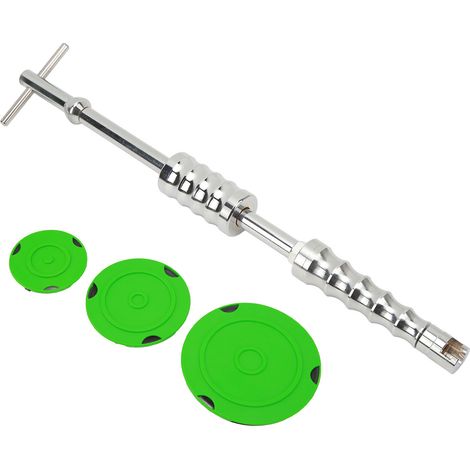 Kit de réparation de bosses avec extracteur à inertie, ventouse large surface caoutchouc, jeu d'arrache-bosses pour carrosserie. (1/5)