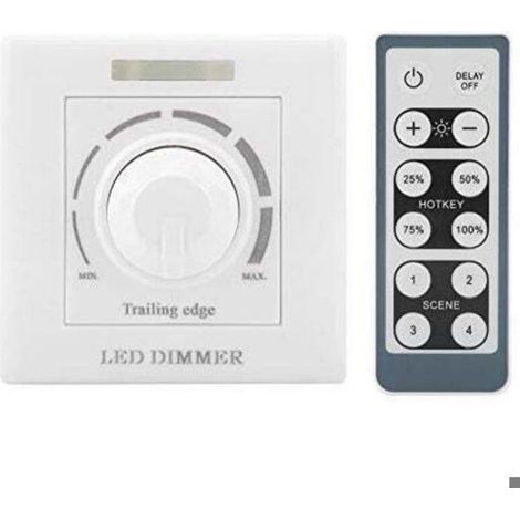 Variateur d'intensité LED, 220V 200W avec Télécommande Infrarouge Gradateur LED Interrupteur Universel Variateur de Lumière Button (1/4)