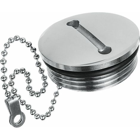 Bouchon de remplissage de pont avec chaîne en acier inoxydable - Accessoire de remplissage de carburant pour camping-car,yacht,caravane38mm