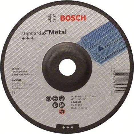 Disco desbaste Standard Metal A 24 P BF 180 2223 60 BOSCH 2608603183