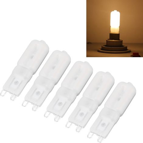 G9 2835 LED-Lampe mit 22 LEDs, dimmbar (milchig-weißes Gehäuse), warmweißes Licht (1/5)